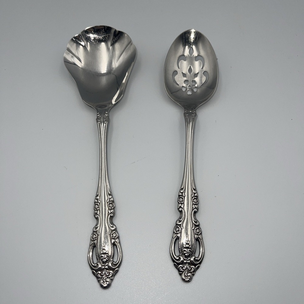 Oneida Community Stainless‎ Brahms Set of 2 Serving Spoons